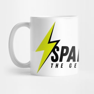 Spark The Genius logo in black Mug